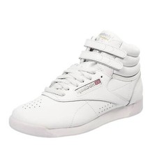 Reebok Freestyle High - Sneakers Alte In Pelle Bianco - Taglia 40 [9 US 26cm]