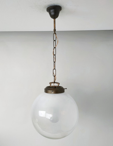 Lampadario sfera palla - , vetro