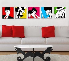 Set 5 Quadri Personaggi Lupin