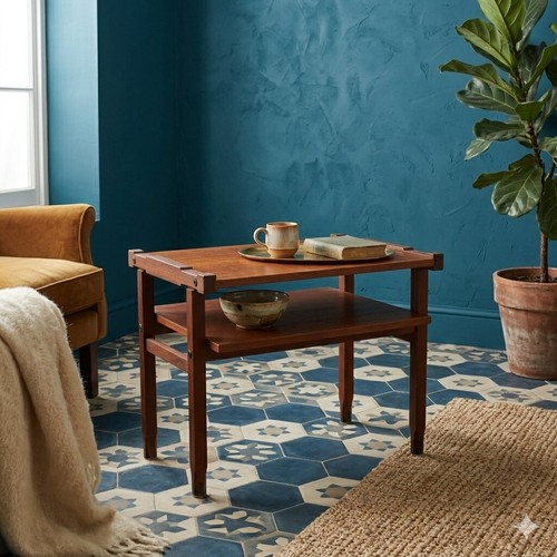 Tavolino vintage teak doppio - tavolino,