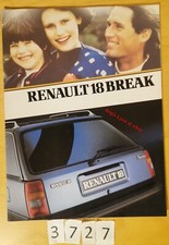 RENAULT 18 BREAK TL TD GTL GTD 4x4 GTX TURBO Prospectus Fr 16 pages MY 1984