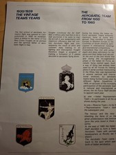 FRECCE TRICOLORI VOLANTINO PIEGHEVOLE DEL 1966  ADESIVI VOLANTINO ANNI 80