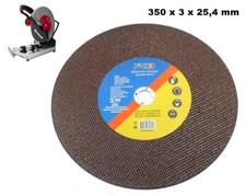 DISCO LAMA DA TAGLIO ACCIAIO E FERRO PER TRONCATRICE 350 mm FORO 25,4 mm