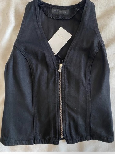 Gilet smanicato zara nero - gilet,