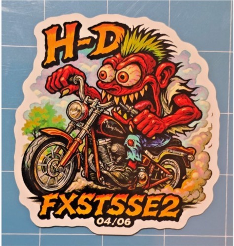 Adesivo harley fxstsse2 9x9cm - harley,
