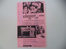 advertising Pubblicità 1960 MACCHINA PER CUCIRE SINGER  401