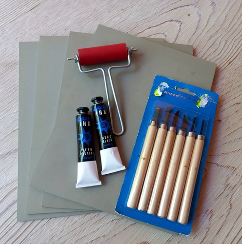 Set per linoleografia - set,