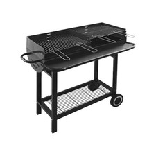 BARBECUE BBQ A CARBONE CARBONELLA 2 DUE GRIGLIE ACCIAIO RUOTE GRANDE 96x41x93 cm