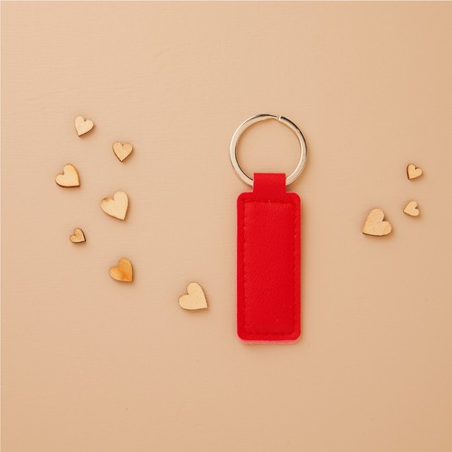 Portachiavi rosso 5x2 cm - portachiavi, 9,5x2,5