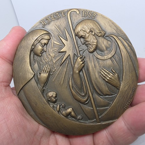 Medaglia bronzo natività - medaglia, in