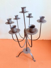 Candelabro vintage a 7 braccia in metallo