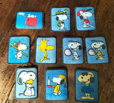 Snoopy Peanuts  Lotto 10 Toppe Patch Anni 80 Vintage 6,3 x 8,3 cm