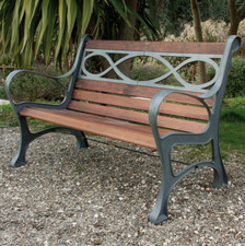 PANCHINA  IN LEGNO E GHISA