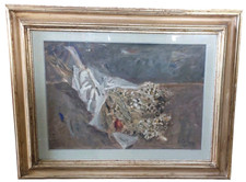 Giuseppe MANFREDI ( 1934 - 1987)  DIPINTO OLIO    NATURA MORTA FIORI 70 X 50  