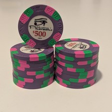 20 Paulson Pharaoh's Club Casino Poker Chips $500 Purple