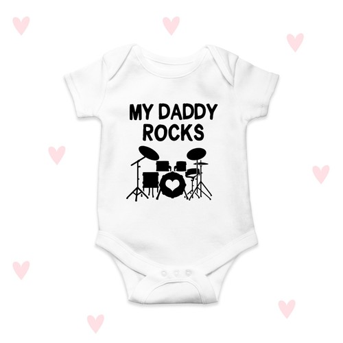 Daddy rocks baby grow - baby,