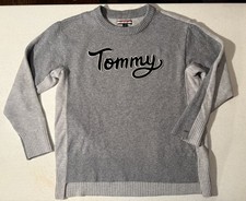 RARO maglione donna circa 2017 Tommy Hilfiger grigio taglia L usato in ottime condizioni