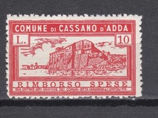 Marca Comunale Comune di Cassano D'Adda Rimborso Spese 10 Lire
