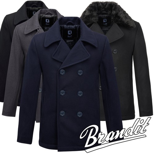 Brandit uomo pea - coat, marine