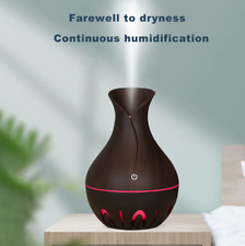 PROFUMATORE AMBIENTE DIFFUSORE ESSENZE UMIDIFICATORE RGB LED 130 ML -Legno Scuro