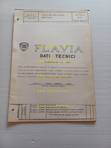 Lancia flavia manuale officina - lancia,