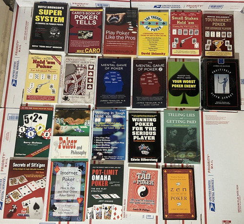 Lot poker books w - books, w/
