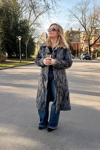 Cappotto pelliccia grigio