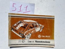 Libretto uso e manutenzione Chrysler/Talbot SUNBEAM - 1980 - Originale