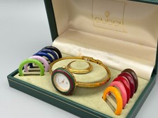 [Ottimo] Orologio Vintage Gucci Lunetta Cambio 11/12 Donna Oro Bianco 12 Colori
