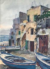 Stampa antica CAPRI MARINA con