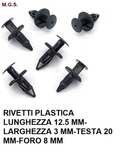 Rivetti plastica lunghezza - rivetti,