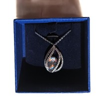 Swarovski collana con ciondolo ovale in cristallo e montatura a goccia