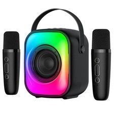 ONIKUMA L7 Altoparlante Bluetooth Karaoke da 5 W con 2 microfoni (Nero)