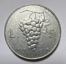 ITALY 1949R 5L VF KM89 Y97