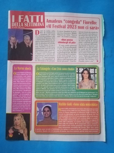 Ritaglio giornale gossip tv - gossip,
