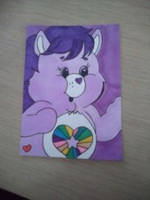 ACEO originale tecnica mista pittura arte card ATC cartone animato cura orsi 35