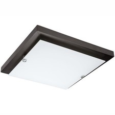 Plafoniera LED legno vetro
