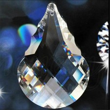 2x 50mm Clear Crystal Pendant