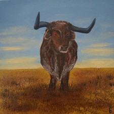 Dipinto ad olio originale Toro