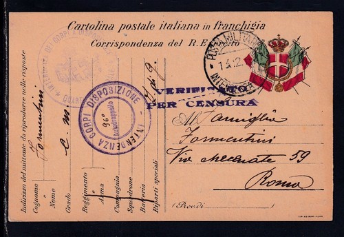 Timbro ww1 posta militare - timbro,