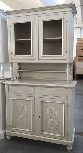 Credenza con alzata vetrina - credenza,