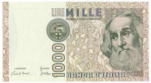 1000 lire marco polo prima - lire,