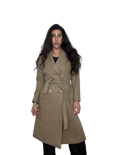 Maxmara beige barbed wool coat - beige,