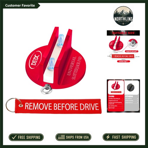 Red magnetic jack pad - magnetic,
