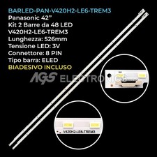 KIT 2 BARRE STRIP 48 LED TV
