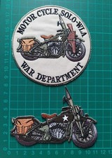 Ecusson  harley solo WLA . D day ww2 . Army motor cycle
