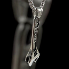 Collana Uomo con ciondolo Chiave Inglese da meccanico o carrozziere acciaio inox
