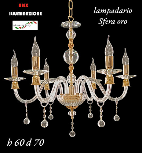 Lampadario cristallo luci - lampadario,