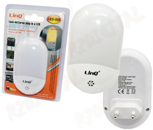 Lampada notturna led presa - led,
