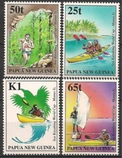 Papua Guinea 1998 Sport Mare Kayak WC Coppa del Mondo 4v set MNH